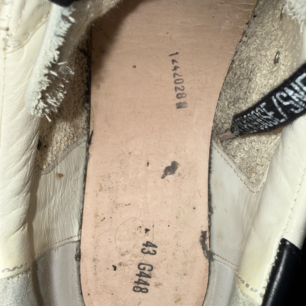 Golden Goose Black and White Lace-Up Sneakers - Picture 6 of 9